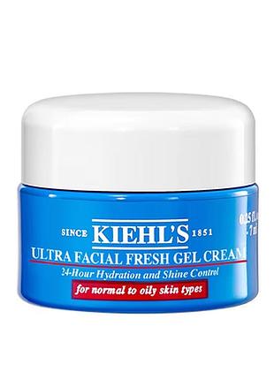 Kiehl's ultra facial oil free gel-cream 7 мл • зволожувальний гель-крем без вмісту олій для шкіри обличчя / зволожуючий відновлення догляд легкий