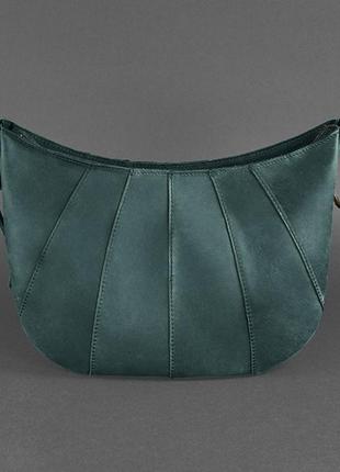 Женская кожаная сумка в форме полумесяца6 фото