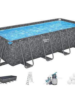 Каркасний басейн bestway, 549 х 274 х 132 см (6 056 л/год, сходи, тент) (561ka)