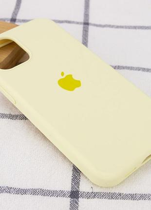 Чехол silicone case full protective (aa) для apple iphone 14 (6.1") желтый / mellow yellow