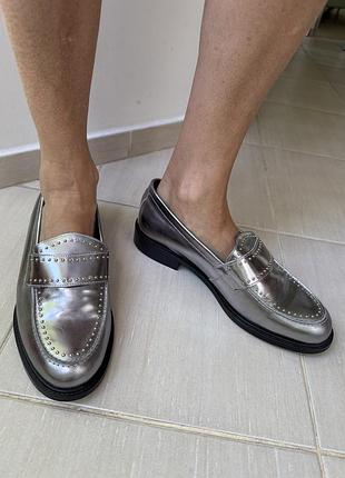 Продам шкіряні лофери la redoute