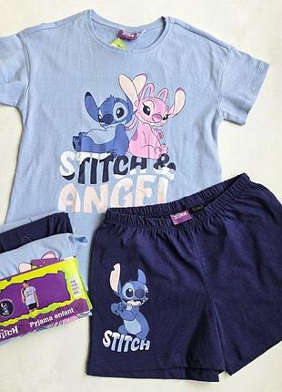 Детская пижама летняя disney stitch 146-152 см для девочек