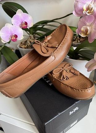 Оригінальні шкіряні лофери coach, розмір 38-38.5