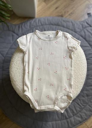 Боді в рубчик у вишеньки h&m 3