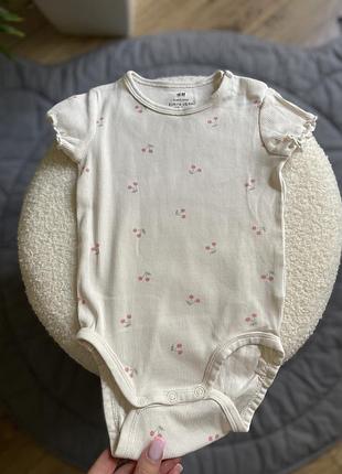 Боді в рубчик у вишеньки h&m 4