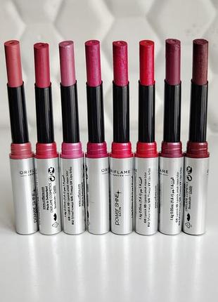 Помада для губ сатиновая орифлейм oriflame power shine satin 24940 nude lustre 24941 rose glow 24942 satin clover 24943 pink satin 24944 ultra pink