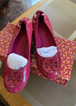 Балетки tory burch малинового кольору розмір 38, по у стільці 24.5 см нові