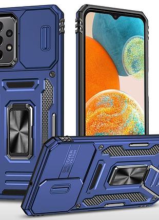 Ударостійкий чохол camshield army ring для samsung galaxy a23 4g синій / navy