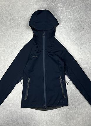 Mammut gore windstopper софтшел куртка трекінгова з капюшоном
