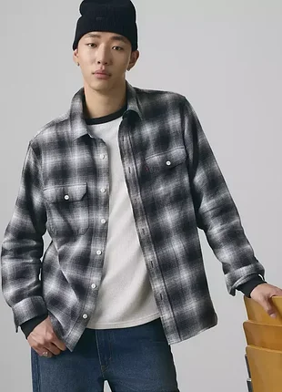 Сорочка levi's клітинка scottie plaid smoked pearl grey