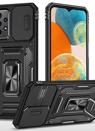 Ударостійкий чохол camshield army ring для samsung galaxy a23 4g чорний / black