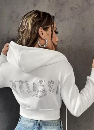 Біла зіпка з надписом angel