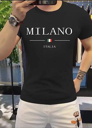 Модна футболка бавовняна з принтом milano
