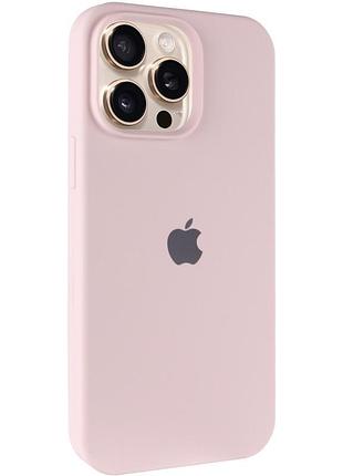 Чехол silicone case full protective (aa) для apple iphone 13 pro max (6.7") розовый / chalk pink
