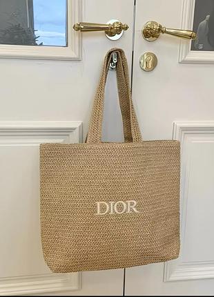 Сумка шопер dior рафія