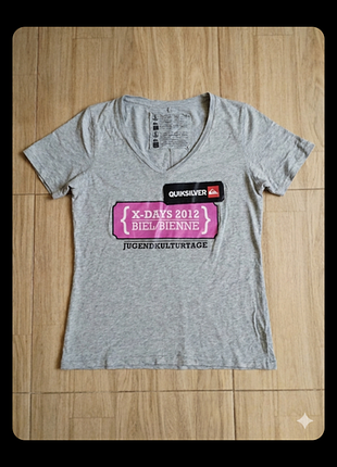 Серая футболка quiksilver organic cotton (x-days 2012 biel/bienne)