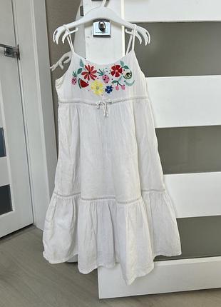 Легеньке плаття з вишивкою для дівчинки h&m