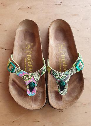 Женские шлепанцы sandals birkenstock papillio 236021 turin dreamland green р.38