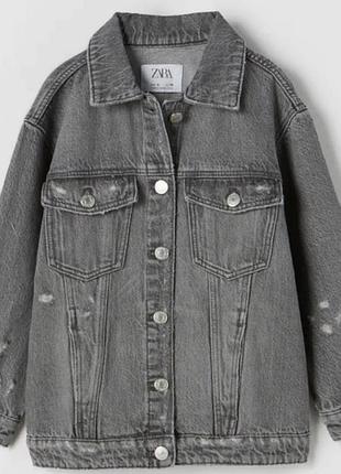 Новий стильний і практичний джинсовий піджак/куртка/джинсівка zara на підлітка 11-12 років.