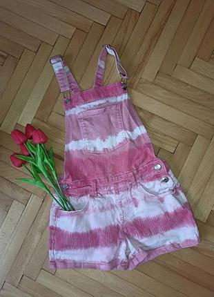 Джинсовый комбинезон шортами 8-12р.