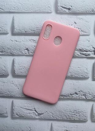 Силіконовий матовий чохол для samsung galaxy а30 (2019) / а20 (2019) рожевий