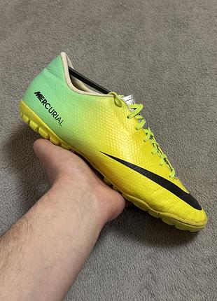 Nike mercurial victori iv tf 42.5р 27см сороконіжки футбольні оригінал