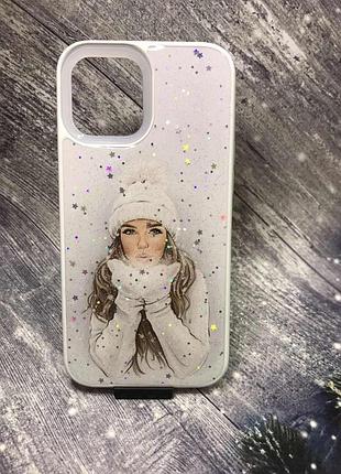 Силиконовый чехол с принтом для apple iphone 12 pro max белые варежки