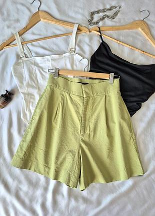 Шорты женские коттон лён вискоза бренда zara