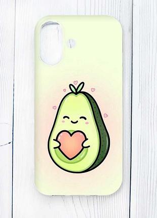 Чехол на iphone 16 кавай авокадо (принт 310)