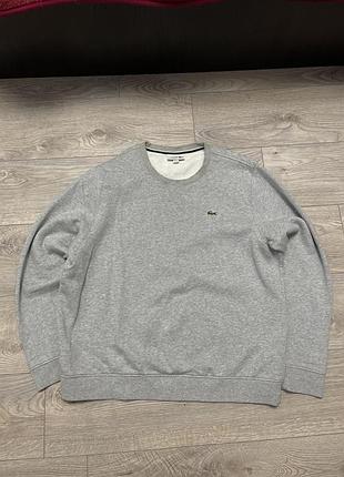 Світшот lacoste sport сірий xl в ідеальному стані