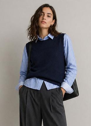 Новый женский свитер с имитацией рубашки primark s