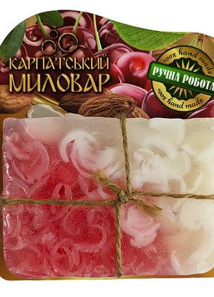 Мыло ручной работы карпатский мыловар вишня и миндаль 100г (карпатское мыло ручной работы)