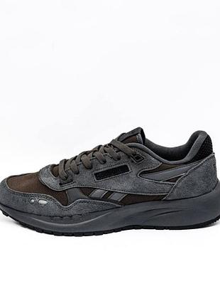Мужские кроссовки reebok classic leather grey / smb+ 🔗