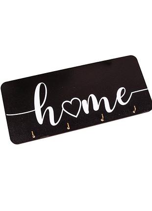 Ключница деревянная темная home (деревянные ключницы)