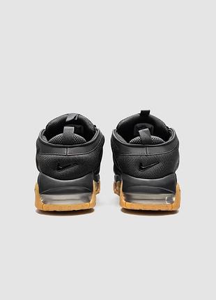 Nike air more uptempo low black-gum med brown