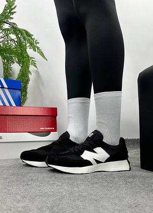 Женские кроссовки new balance 327 black white / smb+ 🔗