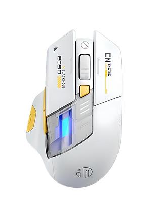 Игровая мышь inphic a9 explorer pro с комбинированным подключением, подсветкой, 12000 dpi, белая
