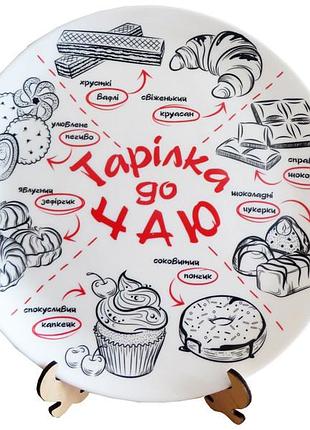 Тарелка к чаю 25см (сувенирные тарелки)