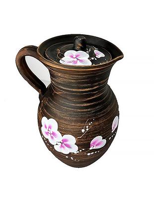 Кувшин сакура 2,5 л (красная глиняная посуда)