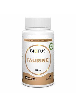 Таурин, taurine, biotus, 500 мг, 100 капсул