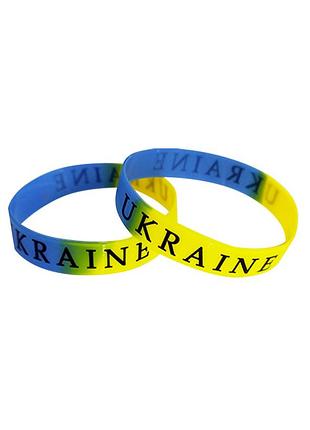 Браслет силиконовый ukraine сине-желтый (браслеты)
