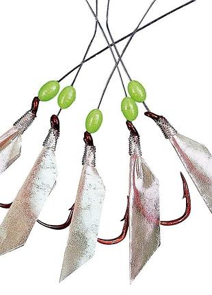 Морской монтаж fladen deep sea d4 size 6 5 red circle hooks (17-3506)