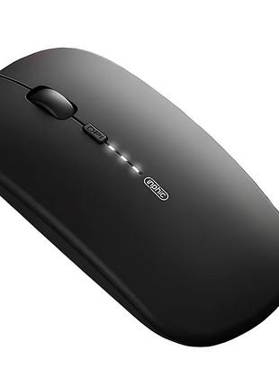 Мышь беспроводная inphic m1pro+ с подключением usb 2.4ггц + bluetooth, аккумулятором, 2400 dpi, матовый чёрный