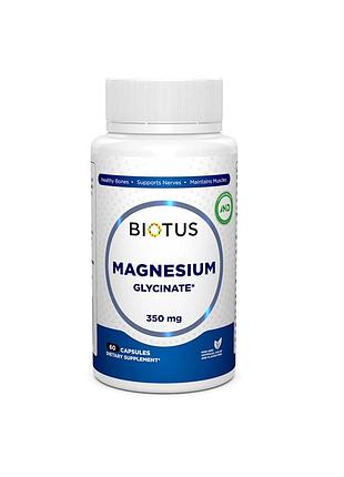 Магній гліцинат, magnesium glycinate, biotus, 60 капсул