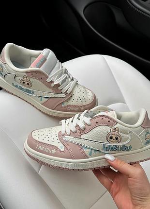 Jordan 1 x travis scott x labubu pink распродаж