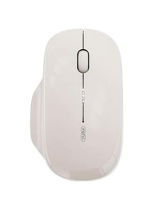 Миша бездротова inphic m1 з підключенням usb 2.4ггц, акумулятором, 2400 dpi, бежевий