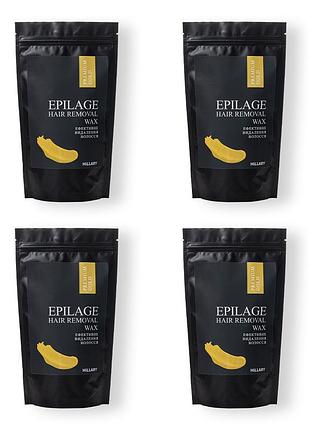 Сет гранул для епіляції hillary epilage premium gold, 100 г (4 уп.)
