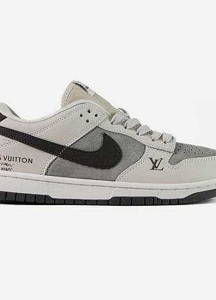 Nike sb dunk low x louis vuitton grey black