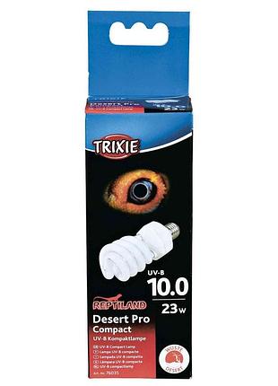 Люминесцентная лампа trixie для террариума desert pro compact 10.0 для облучения лучами уф-в спектра 60х152 мм/23 вт