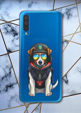 Прозрачный чехол на samsung galaxy а50 (2019) а505 :: пёс патрон (принт 4)